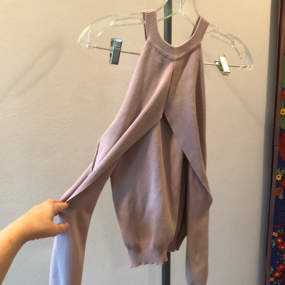 Open shoulder sweater